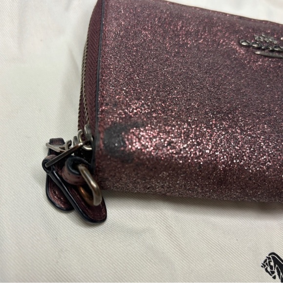 Coach Double Zipper Glitter Wallet Wristlet - Picture 3 of 15